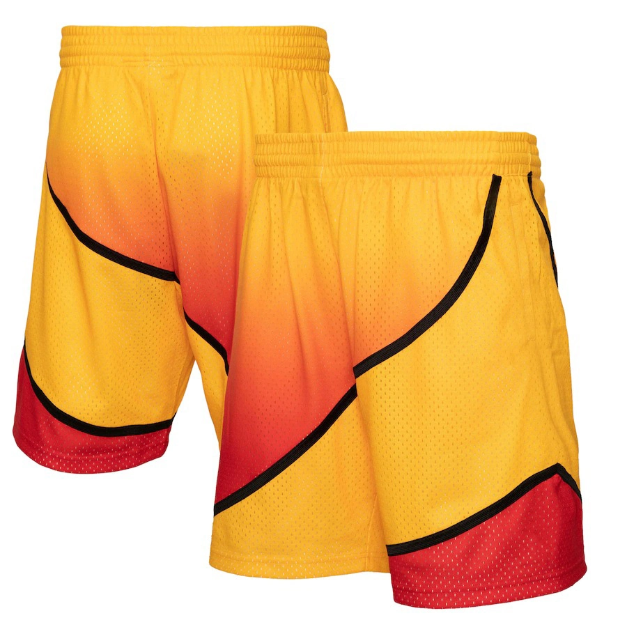 Custom Sublimation Mesh Shorts American Team Basketball Wear Men′s Atlanta Basketball Shorts