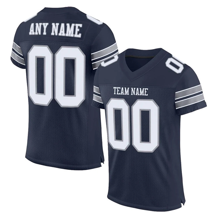 American Football Uniform Custom Fashion Men Youth Team Mesh Design American Rugby Football Jersey