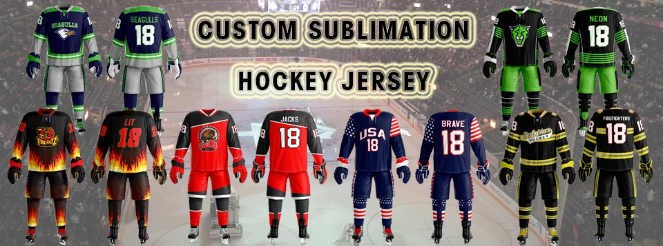 Sublimated 100% Polyester Wholesale Mens Hockey Jersey