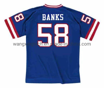 Maglia personalizzata n. 58 Carl Banks New York 1988 Throwback Home Maglia vintage da football americano