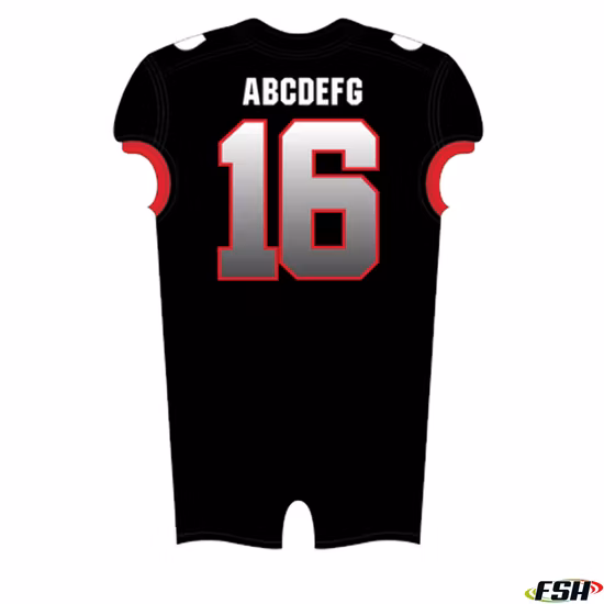 Maglia da football americano a sublimazione cucita con design personalizzato personalizzato