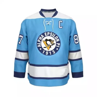 Divisa da hockey su ghiaccio da uomo sublimata di alta qualità con logo personalizzato a sublimazione, maglia da hockey da allenamento da uomo