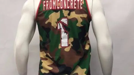 Abbigliamento personalizzato per la maglia sportiva della toppa del ricamo dell'uniforme di pallacanestro di sublimazione all'ingrosso Usura della maglia di pallacanestro della squadra