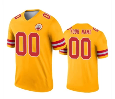 Maglie di football americano bianche rosse arancioni bianche personalizzate di Kansas City all'ingrosso per uomini donne bambini