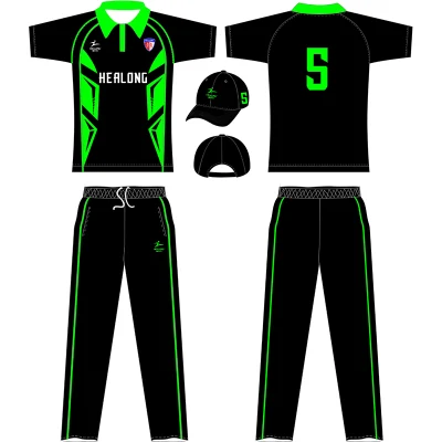 Abbigliamento sportivo all'ingrosso 100% poliestere sublimazione maglia della squadra di cricket Abbigliamento da cricket economico personalizzato