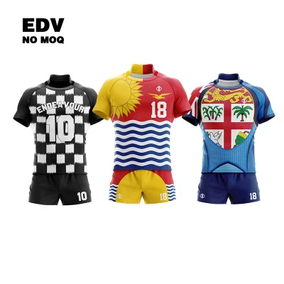 Abbigliamento sportivo personalizzato con subulimazione OEM per le divise delle squadre di rugby maschili